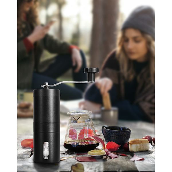 Mini manuaalinen kahvimylly, säädettävä karkeus, kannettava manuaalinen mylly kahvipavuille, sopii suodatinkahville, espressolle, pressopannulle, mokalle