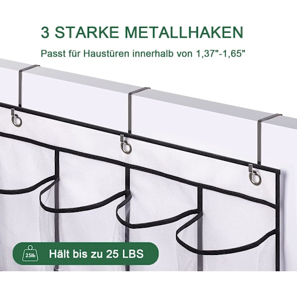 28 Store Lommer Over Dør Sko Opbevaring Organizer Garderobe Sko Stativ Net Hængende Opbevaring Sko Hanger Holder Organizer Clear