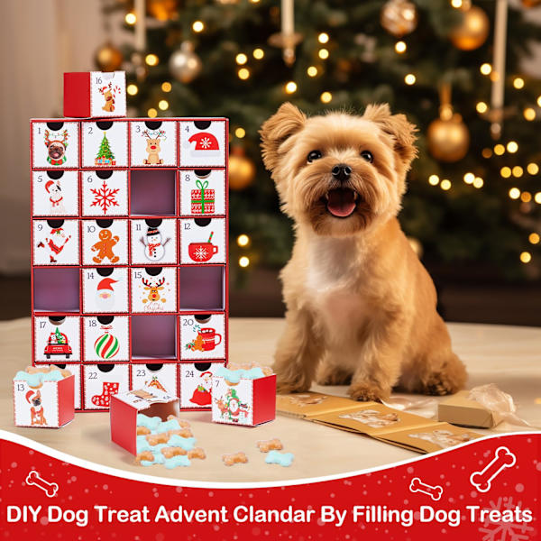 DIY Julekalender til Hundeelskere 24 Slikæsker til Børn og Kæledyr 0.65