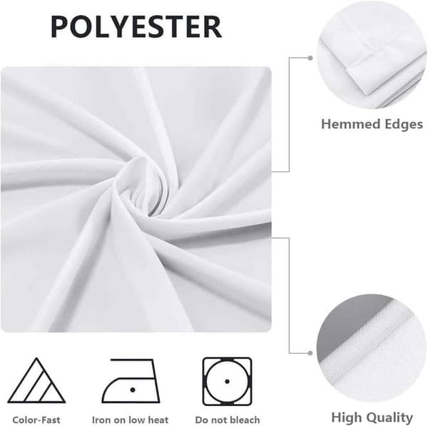 Rund duk, 3D-treprint, vaskbar polyester med elastisk kant, for middager, piknik og fester, mørkt tre, 80 cm
