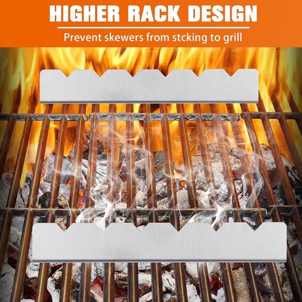 4 stk. - Spydholder - Spydstativ i rustfrit stål - BBQ spydholder