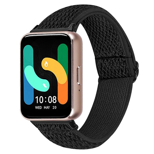Joustavasta materiaalista kudottu ranneke Samsung Galaxy Fit3 SM-R390:lle, musta liitos Style F