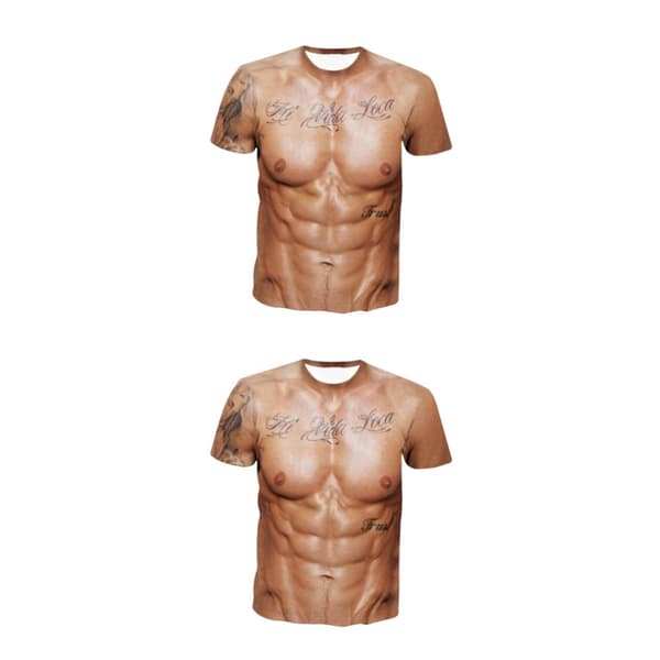 1/2/3 Mode 3D printet kortærmet print til mænd 2XL 2XL 2Set