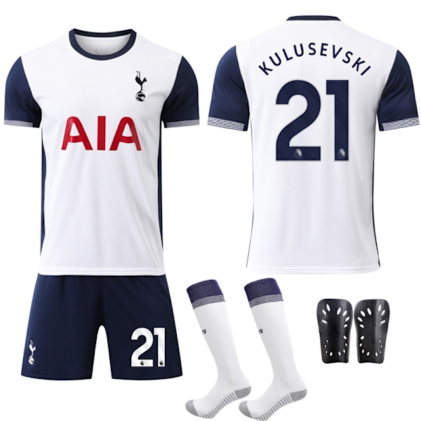 2024-25 Ny Tottenham Hotspur Hemmafotbollströja NR 21 NR 21 med strumpor + skyddsutrustning NO.21 with socks+protective gear #18