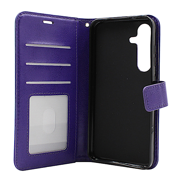 Crazy Horse Samsung Galaxy S25 Wallet Case Röd