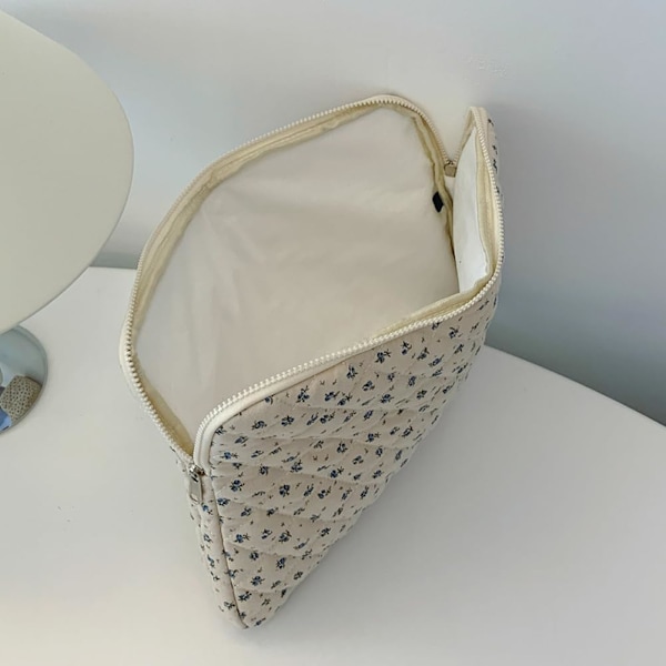 Laptopveske med blomstermønster og polstring, Laptopveske, Estetisk laptopveske, 15\" Laptopveske