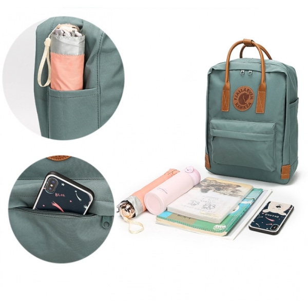 Skolryggsäck Travel Outdoor Fox Bag för män och kvinnor Lätt högskoleryggsäck, grön, 20L Grön- Perfet green 20L