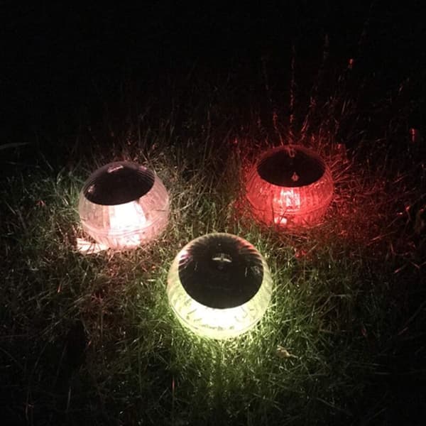 1 x Solcellelampe (Farverig), Farveskiftende Flydende Solcellelampe -