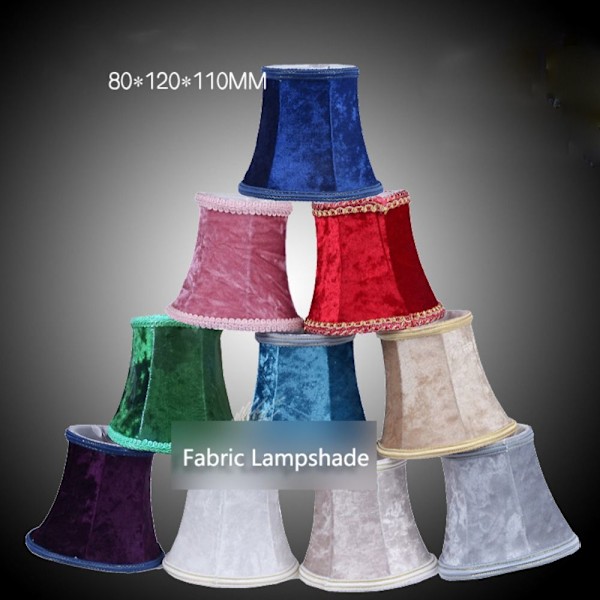 Lampe Stoff Klemme Stoff Lampeskjerm SØLV silver