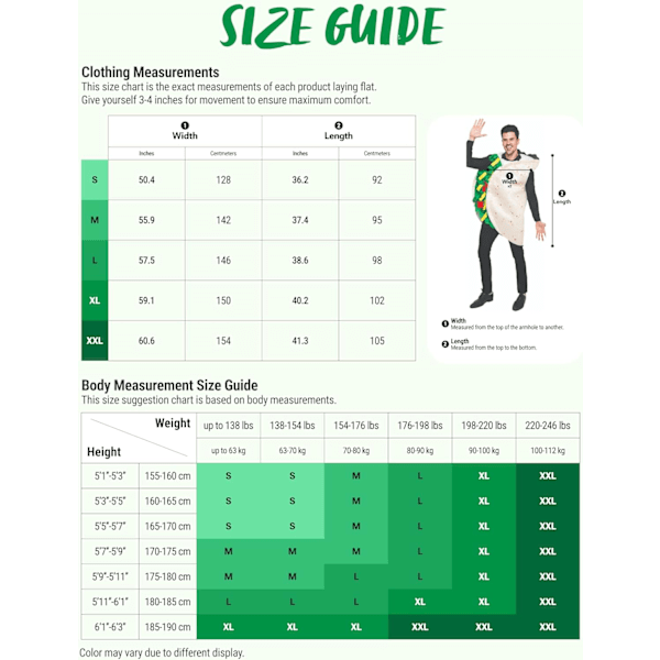 Taco-kostyme for voksne One size