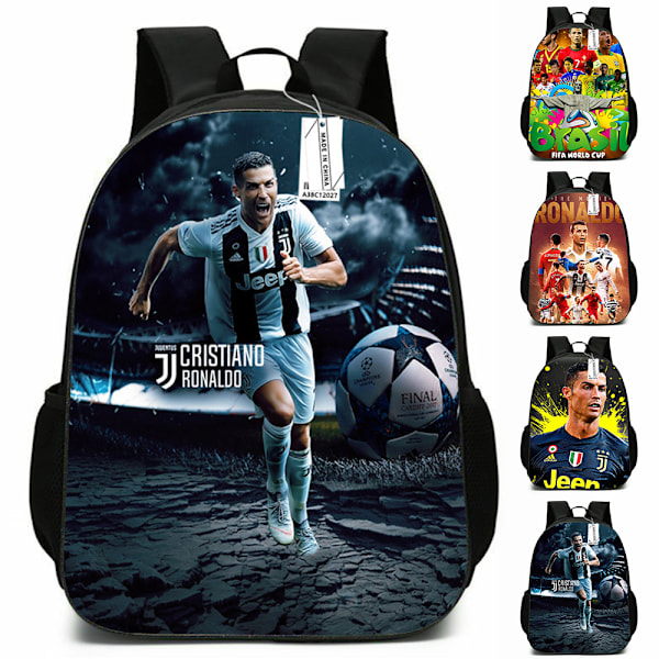 Barn Fotbolls-VM CR7 Ronaldo Ryggsäck Pojkar Flickor Resväska Studenter Skolväska C C C 29*16*42cm