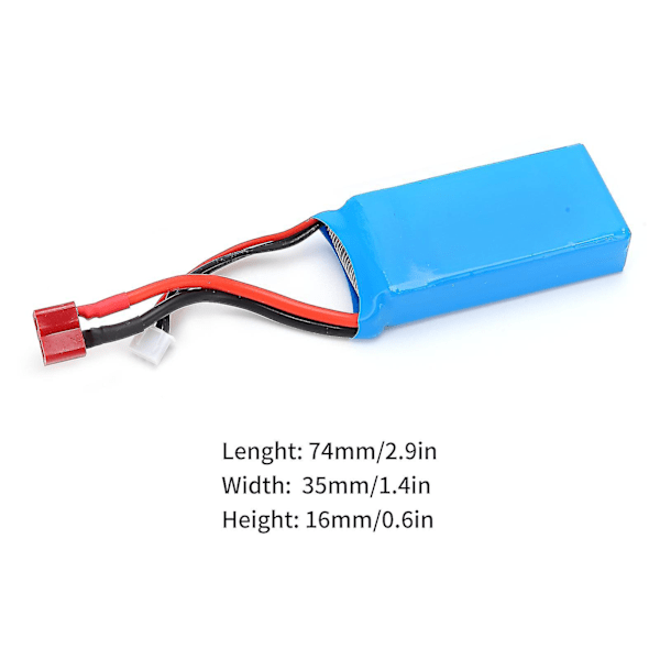 T-stik Model 7.4V 1500mAh 15C Lithiumbatteri til RC Bil Båd Fly