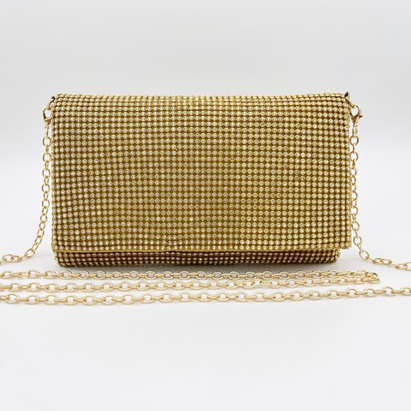 20*12*2 cm glitrende strass-clutch for bryllup, ball, fest