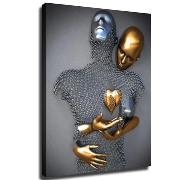 Par-kæreste Kæmpe Kærlighedsgave til Valentinsdag - Poster på Lærred - Maleri - Billede - Væghængt Kunst - Soveværelse - Stue - Dekoration 50*70cm