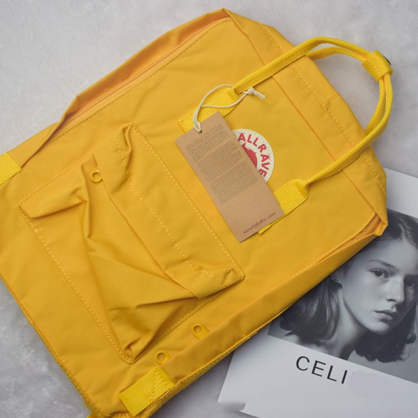 7-20L Ryggsekk Laptop Bag Stor Kapasitet Gave til Barn Gul Yellow 20L