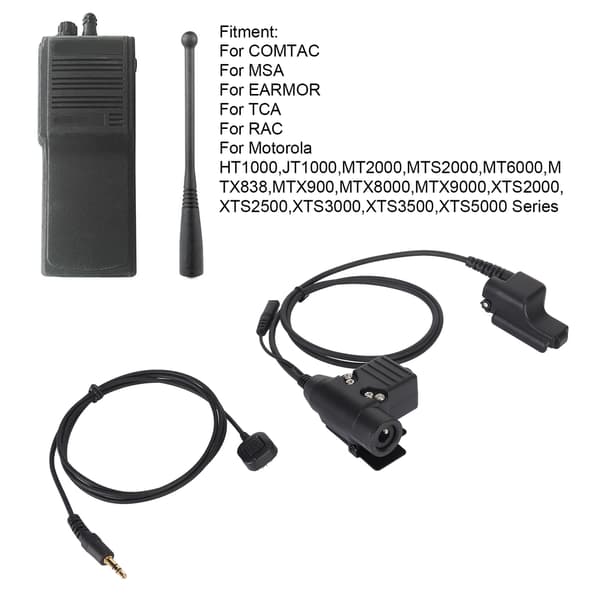 U94 PTT-adapter Slidstærk Bærbar Militært Intercom-headset Adapter til MOTOROLA XTS2500