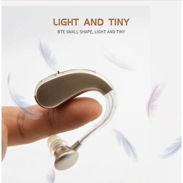 Hearing Aids Sound Amplifier Headphones Rechargeable Golden【YD】