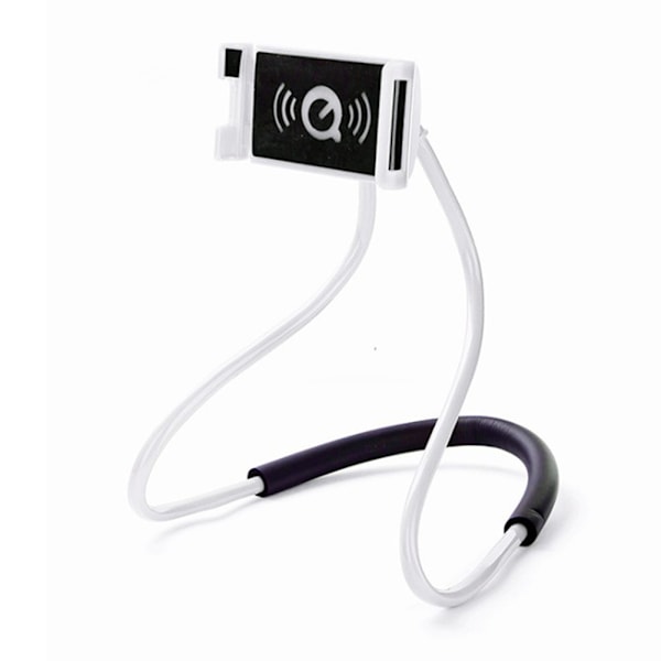 Universal Mobiltelefonholder, Udtrækkelig Halsophængt Selfie Stick Stativ (Hvid)