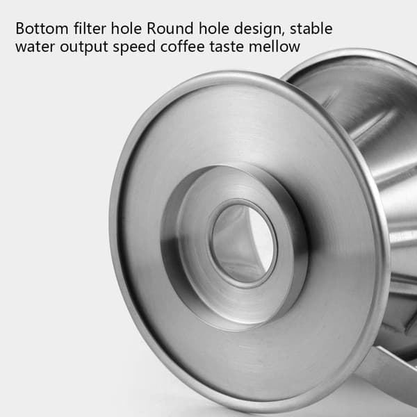 Hæld Over Kaffedrypper - Rustfrit Stål Metal - Genanvendelig - Kegle Kaffefilter
