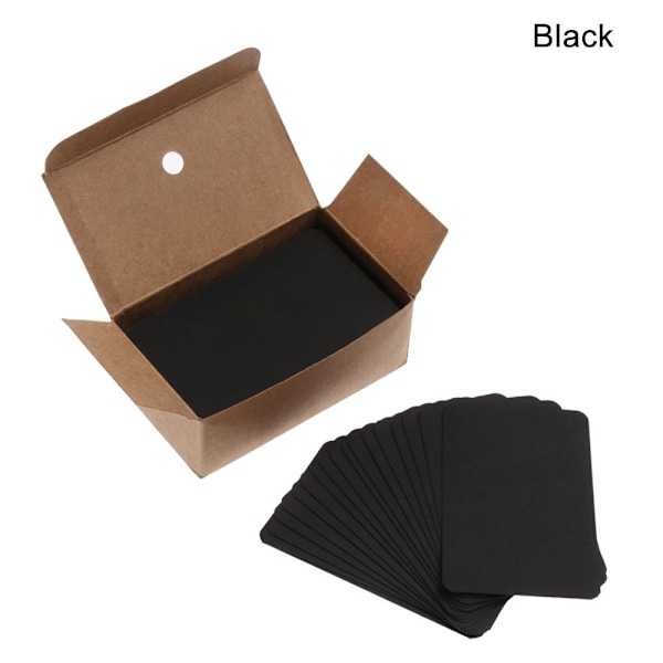100 kpl / set käyntikortteja Viesti Huom. tyhjiä sanakortteja MUSTA Black