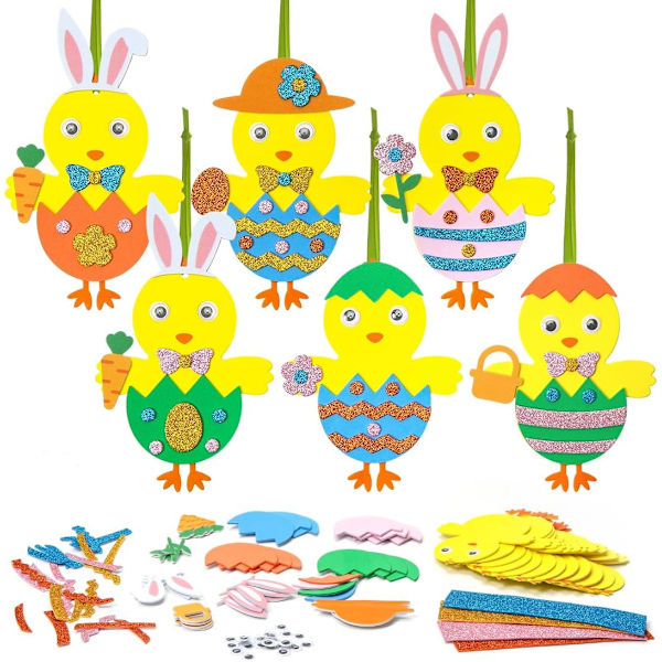 12 Chickens DIY Kit for Kids, Easter Crafts, Easter Crafts, Easter Crafts, Easter Decorations