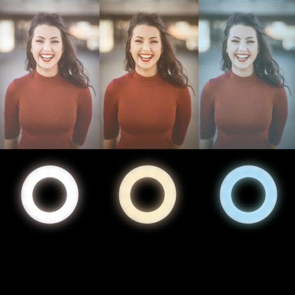 LogiLink Ringlys til smartphone Ø20 cm uden stativ