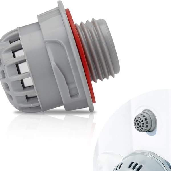 Lay Z Spa Top Strainer Filter Erstatning P05346 PVC Gevindforsegling Design til Spabad Vedligeholdelse Grå 2-pak
