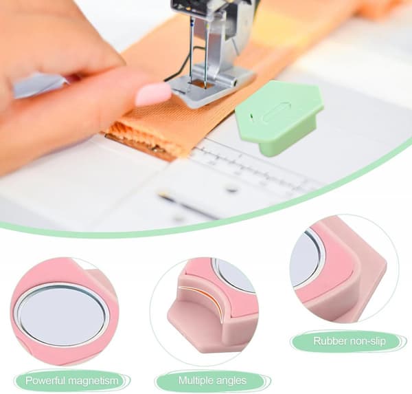 stk. - 6,7*4*1 cm - Magnetisk sømguide for symaskin - Multifunksjonell polygonal sømguide