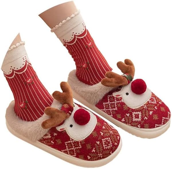 Tofflor - Tofflor - Jul - Julklapp - Halkfria - Halkfri sula - med plyschfoder