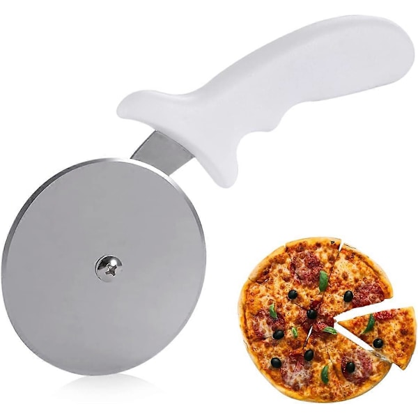 Pizzaskærer, Pizzaskærer i rustfrit stål, Pizzaskærer, (Hvid) 24.1*10.1*