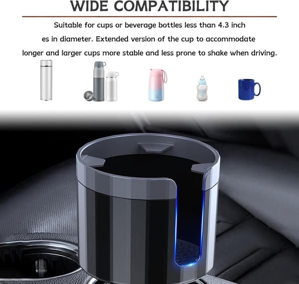Bilkoppholder - Justerbar koppholder - Universal - Kaffeholder - Drikkeholder