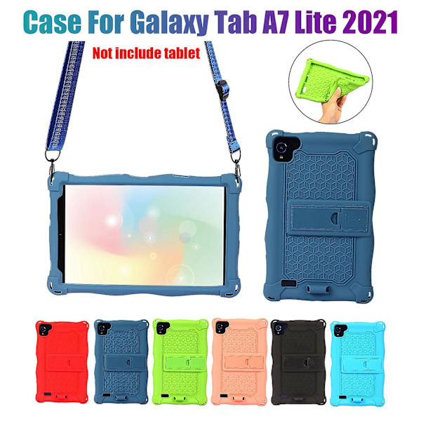 Tablettikotelo Galaxy Tab A7 Lite 2021 8,7 tuuman T220 T225 -laitteelle Silikonikotelo Tablettiteline kynällä ja