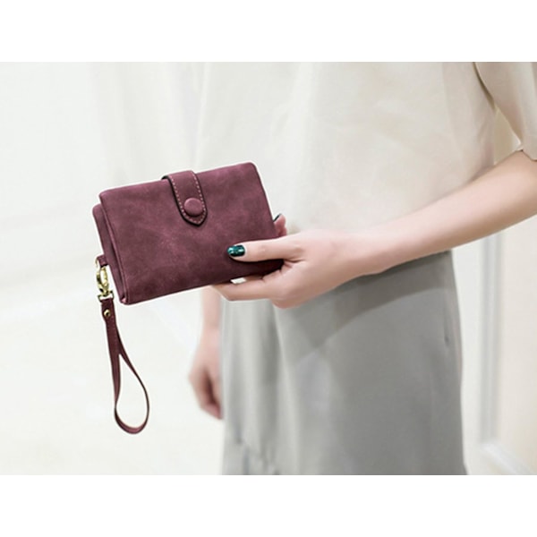 Small Leather Wallet for Women with RFID Blocking, ID Window and Card Holder