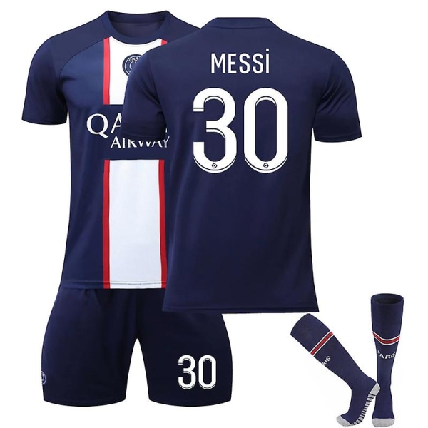 Messi # 30 Hemma tröja 22-23 Ny säsong Paris fotboll set L