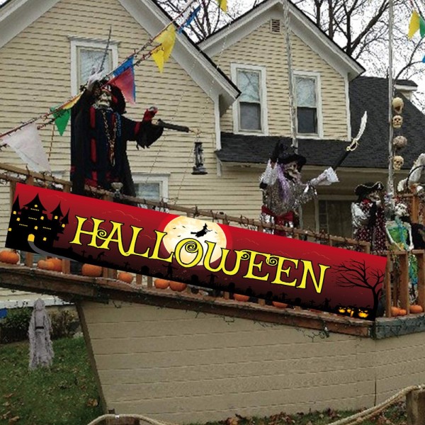180CMx40CM Ny Halloween Banner Bakgrund Spökfestival 3