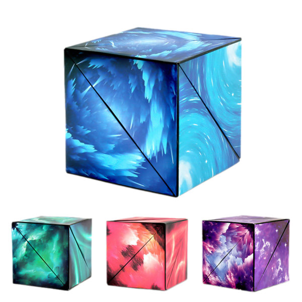 Variation utbytbara magnetiska kub 3D Hand Flip blue