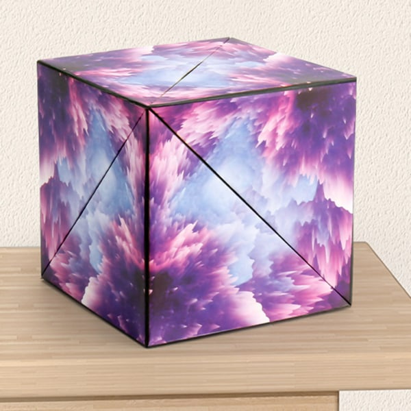 Variation utbytbara magnetiska kub 3D Hand Flip purple