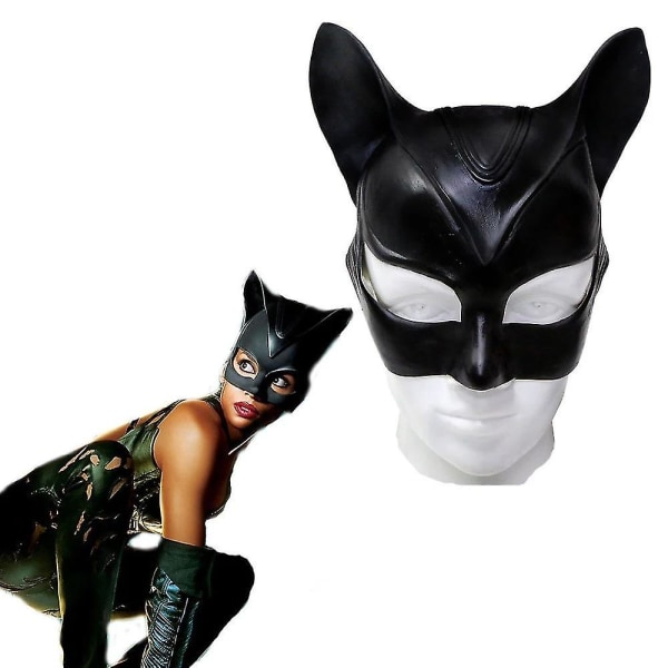 Kvinna Sexig Katt Selena Kyle Mask Spela Halloween