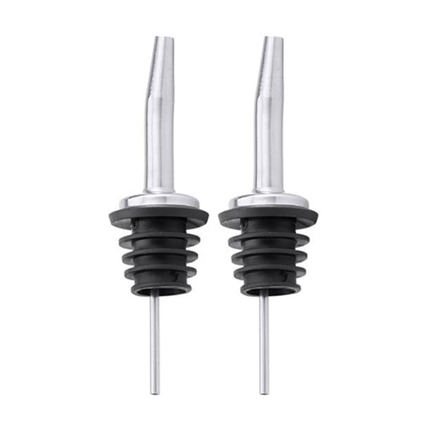2-pack timelpip drypp kork flaskepip dose ørepipe i stålmetall sølv sølv