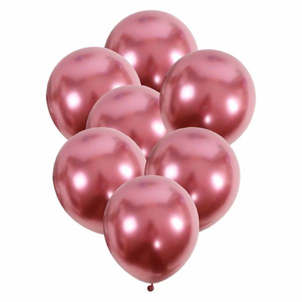50-pack balloner pink rød metallisk fest fødselsdag 26cm pink