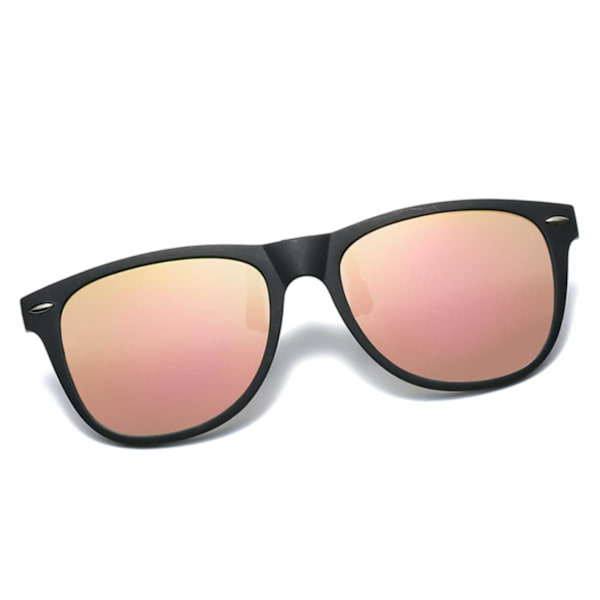 Polariserede Wayfarer Clip On Solbriller Flip Up Pink spejllinser pink