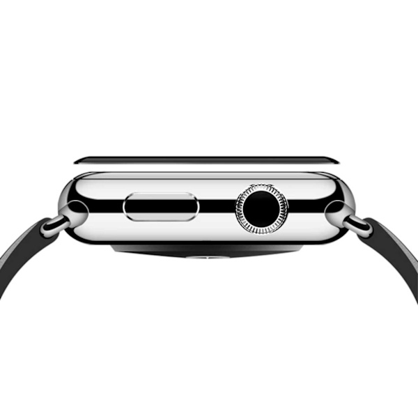 Heltäckande Skärmskydd Apple Watch 1/2/3 Displayskydd 38mm svart