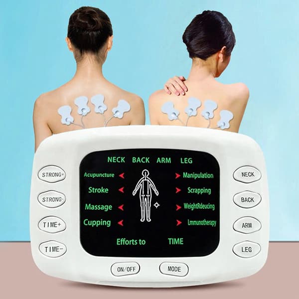 TENS Elektrostimulator til muskel- og nervemassage EMS hvid