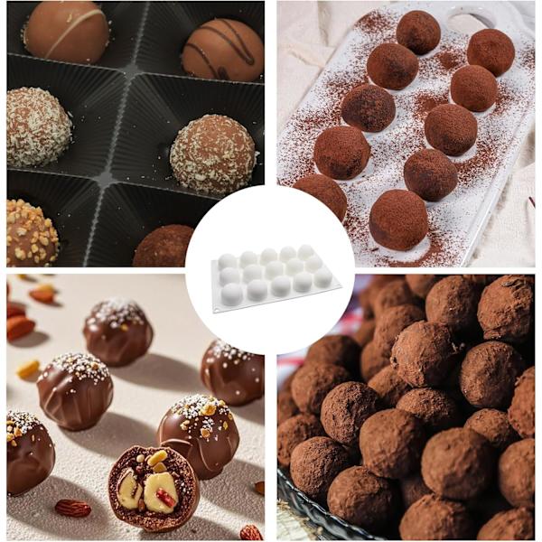 Silikonform Kuler 4 cm – 15 hull | For sjokolade, mousse og dessert