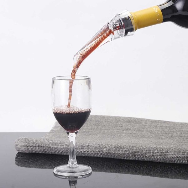 Vinluftare Dekanter för Vin Flaska Aerator svart