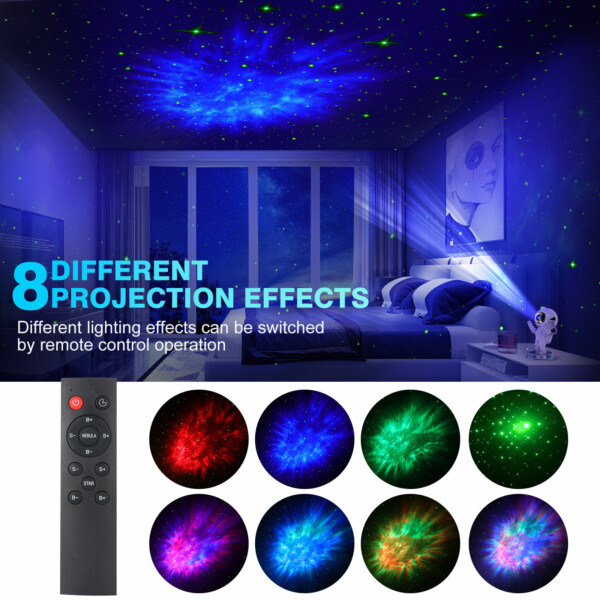 2024 Galaxy Lamp - Ultimat Star Projector med Nebula Effect hvit