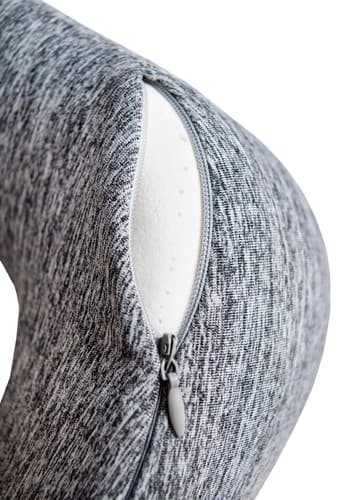 Memory Foam reisepute | 3D nakkepute | Sett med øyemaske og ørepropper grå