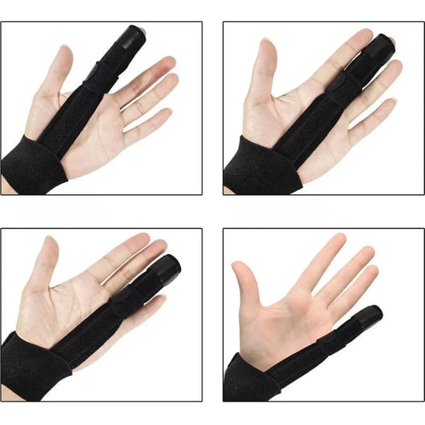 Håndledsbandage med skinne og velcro Svart