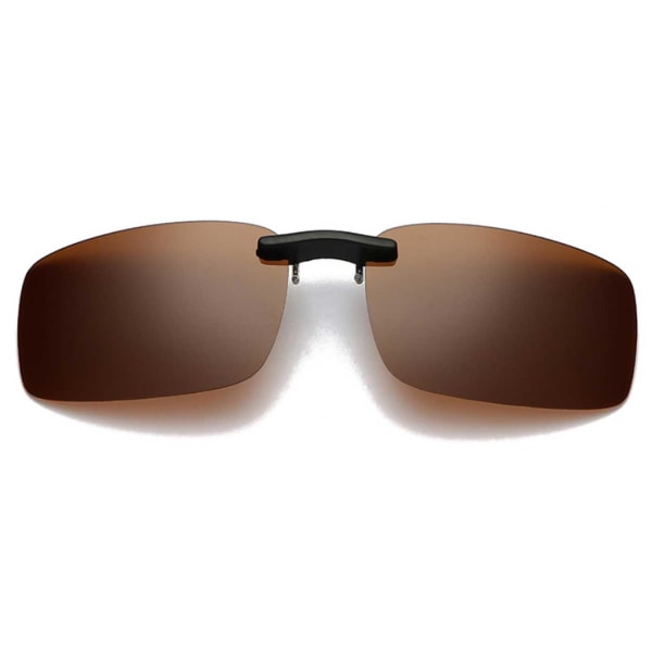 Clip-on solbriller brune 35x56mm brun