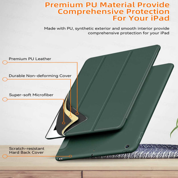 iPad Air 4/5 10.9 "Shell Case Tri-Fold Smart Case Black svart